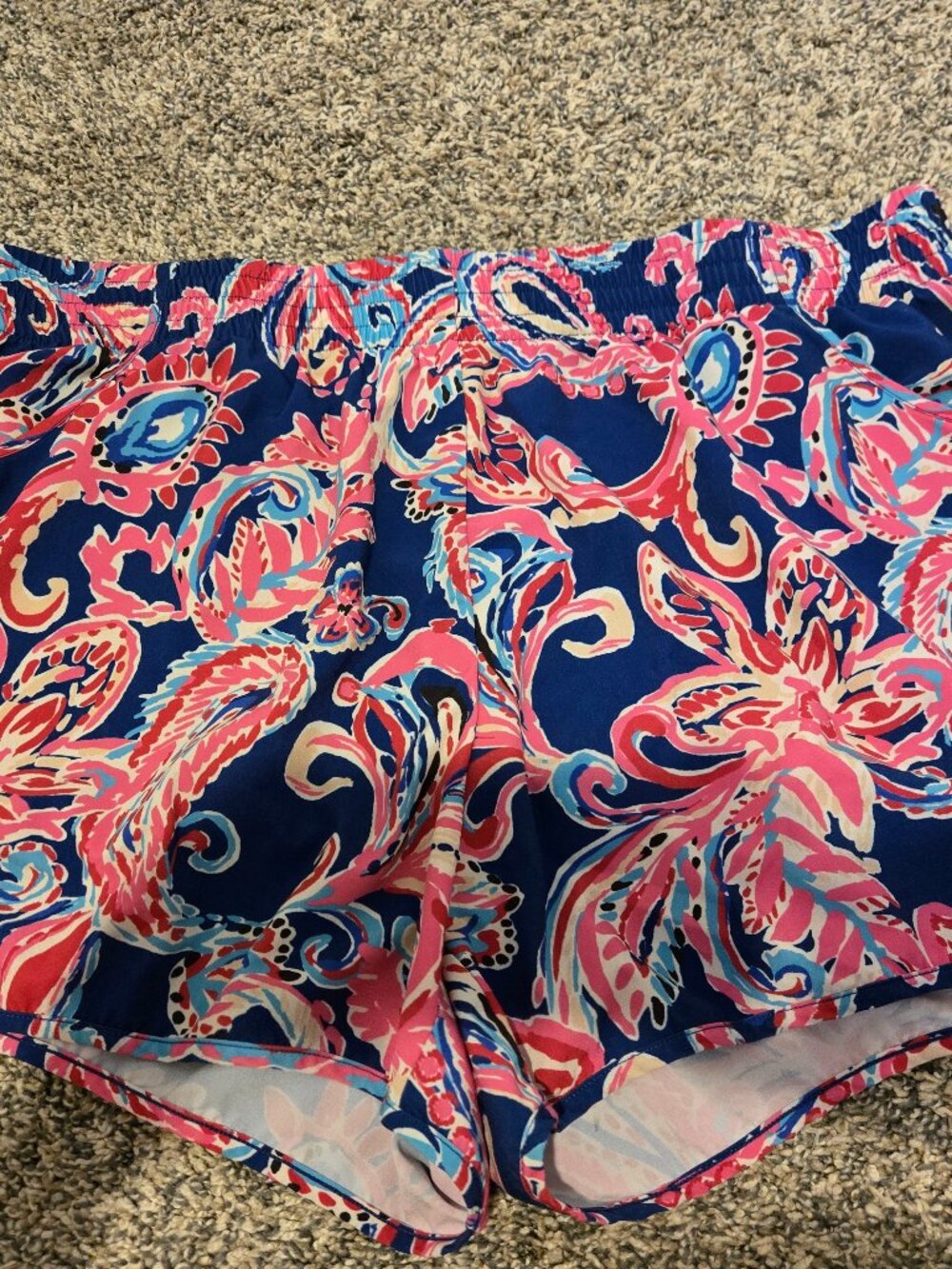Lilly Pulitzer Luxletic Backcourt Shorts Multi Flitting About XL